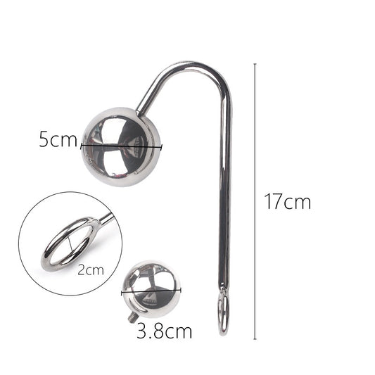 Stainless Steel Anal Hook with Changeable Balls - image 1