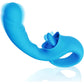 Waterproof Dildo Vibrator with Licking Tongue – 10 Vibration Modes for Her - Blue - image 3