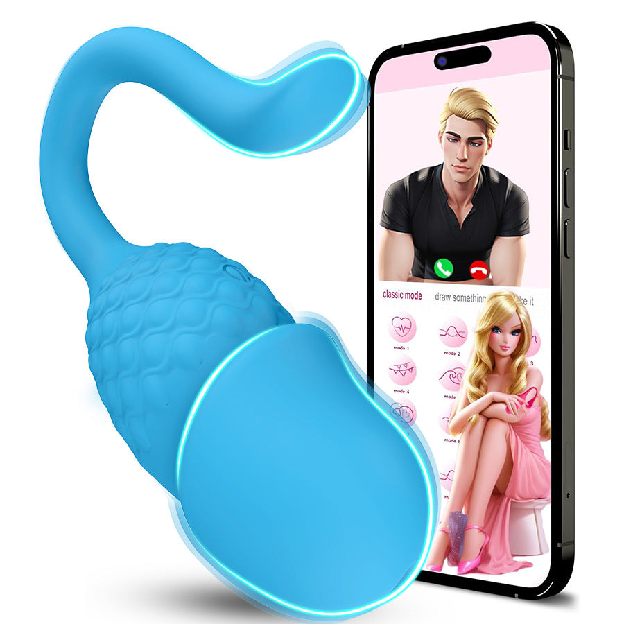 Vibrator App Remote Control Wearable Rose Sex Toy For Couples - Blue - image 9