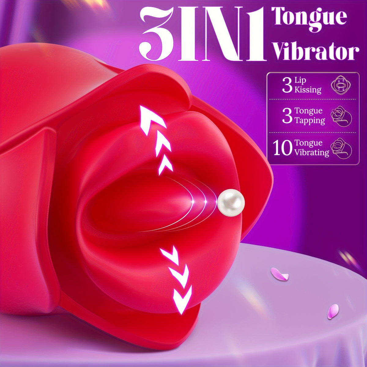 KissBloom 3-in-1 Rose Stimulator - image 5