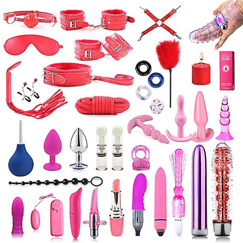 Bdsm Bed Straps Restraints Sex  38 Pcs Set - Red - image 6