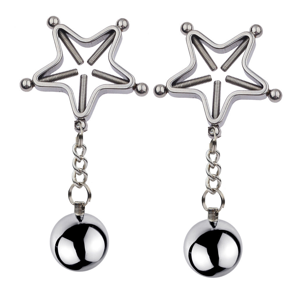 BDSM Star Shape Nipple Clamps Nipple Clips - Silver - image 0