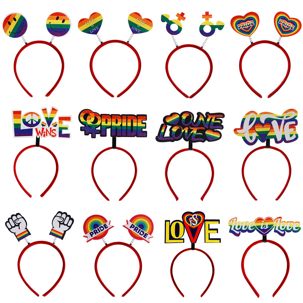 LGBT Headband Pride Month Accessory Rainbow Headband - image 0