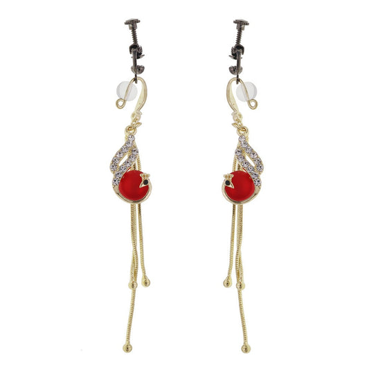 Red Tassels Nipple Clamps - Red - image 0