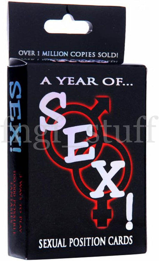 A Year of Sex! Sex Position Card Game Foreplay Kama Sutra Game - Black&White - image 0
