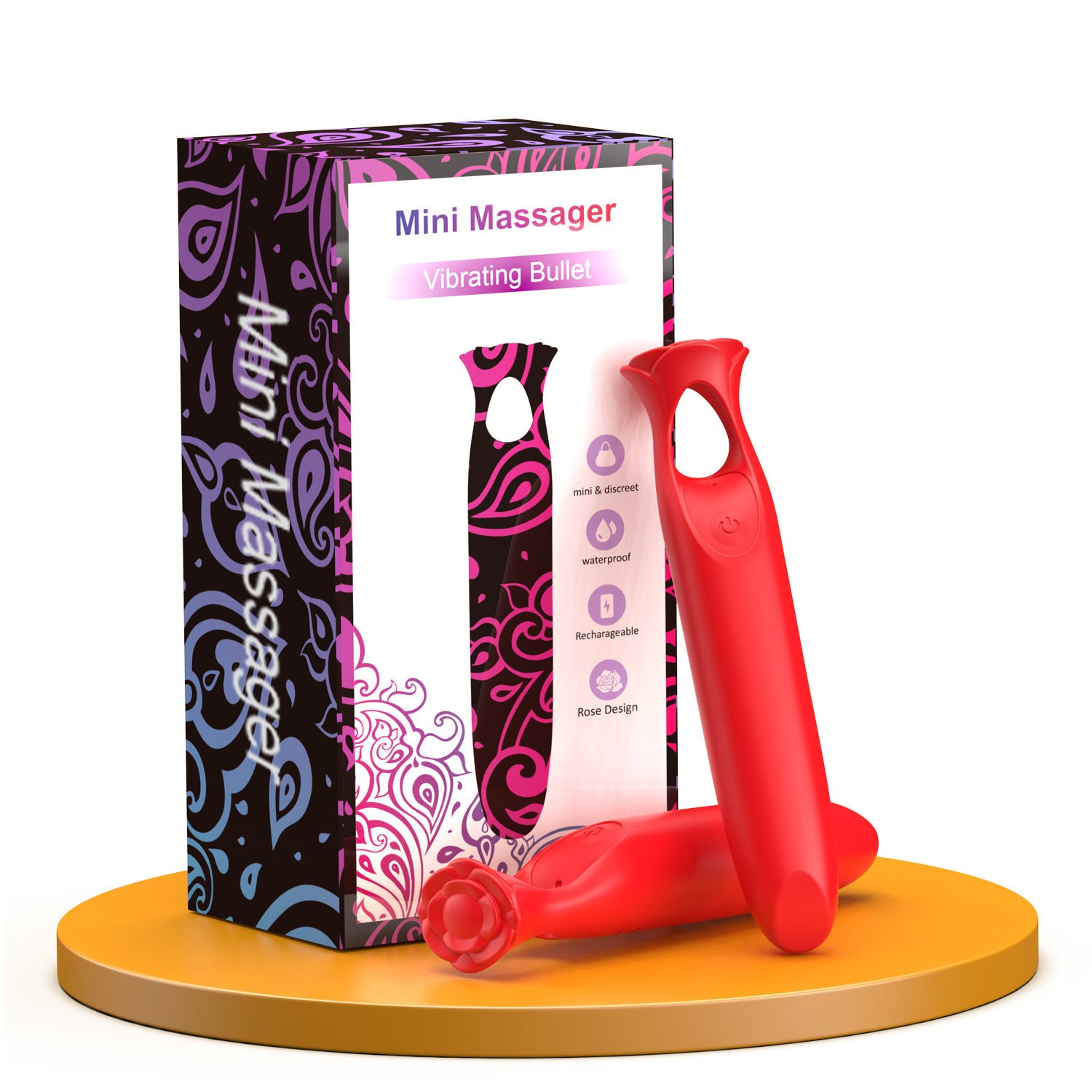 Mini Rose Finger Vibrator  - Red - image 3