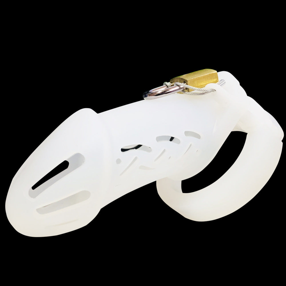 Silicone Colored Chastity Lock CB6000s - White - Long - image 4