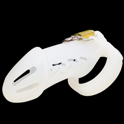Silicone Colored Chastity Lock CB6000s - White - Long - image 4