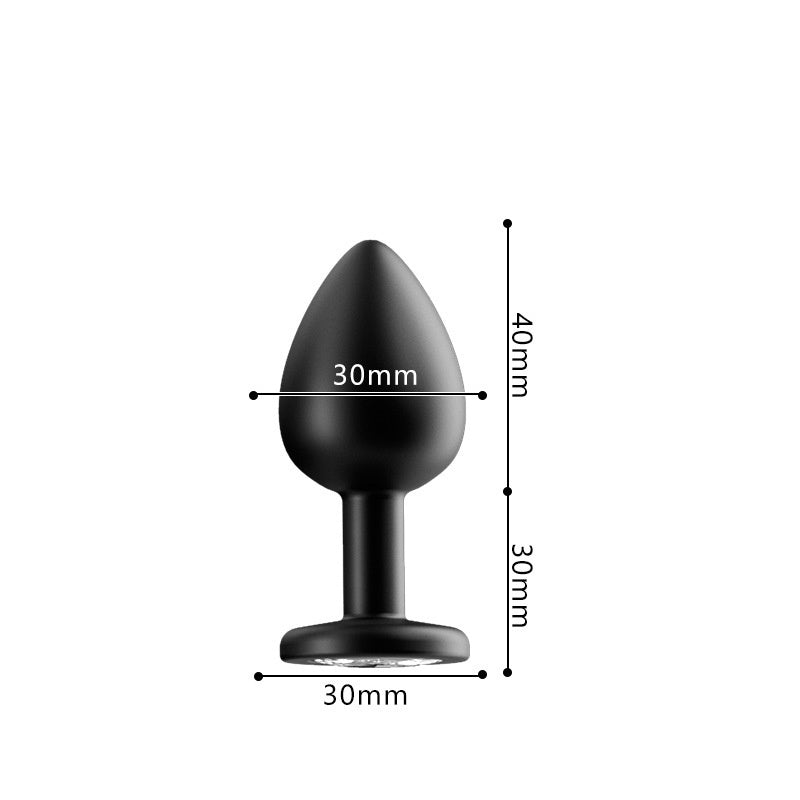 Crystal Diamond Anal Butt Plugs 3 Set - Small Black - image 16