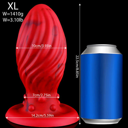 New Red Dragon Egg Anal Plug  - XL - image 2