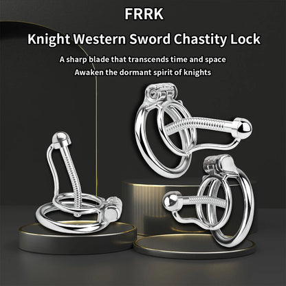 Metal stainless steel horse's eye stick anti-escape inverted chastity cage can urinate with urine blocking sex toys - image 7