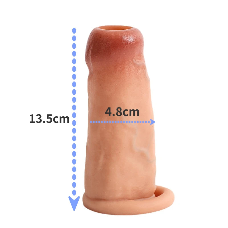 Open Head Penis Sleeve Extender Enlarger - image 1