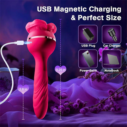 3in1 Big Mouth Rose Dildo - image 3