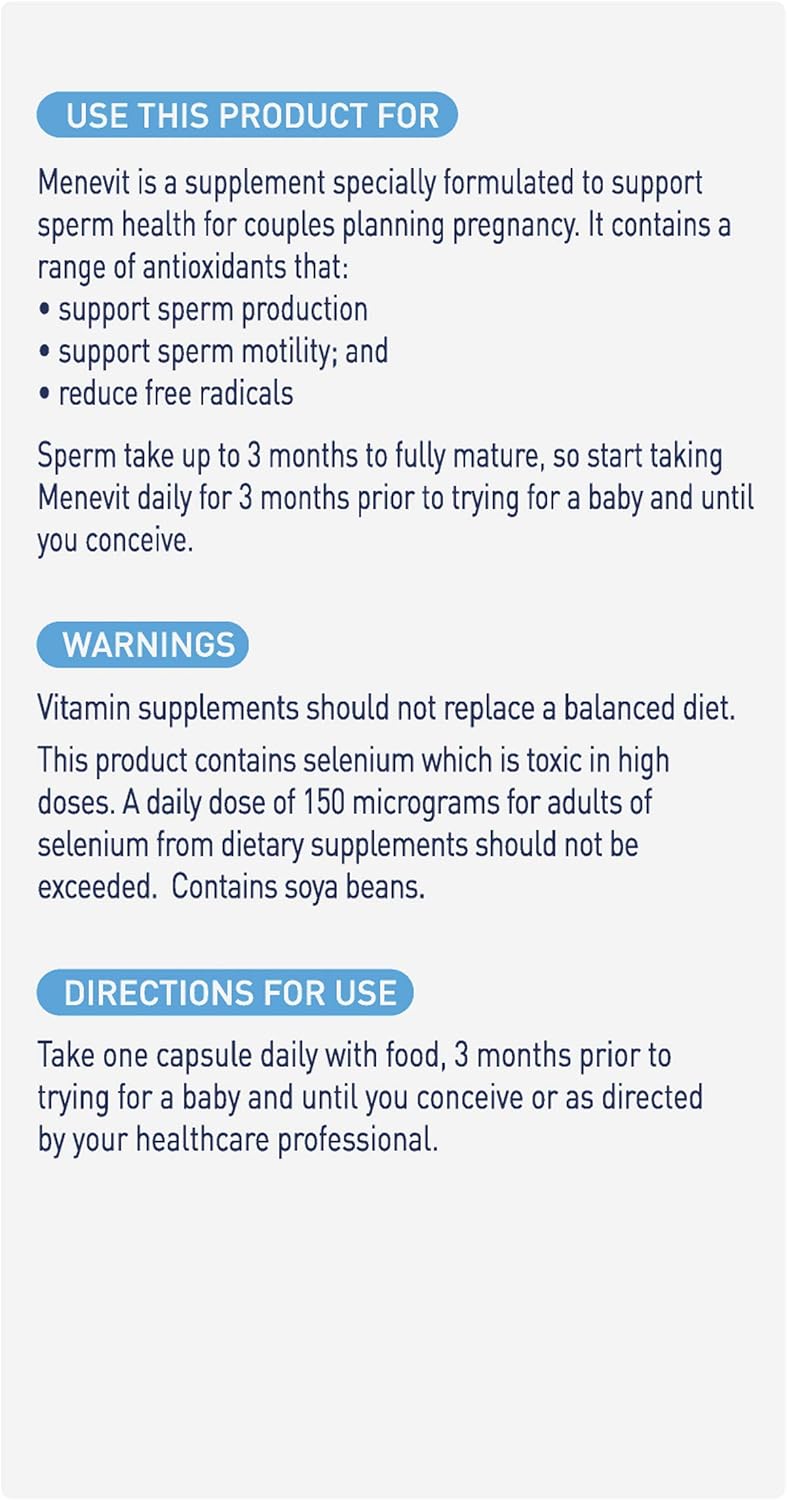 Sperm Health Support 90 CAPS: combination of vitamins - image 2