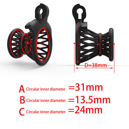 ABS Negative Chastity Cage for Men Lightweight with 4 Rings  - image 2