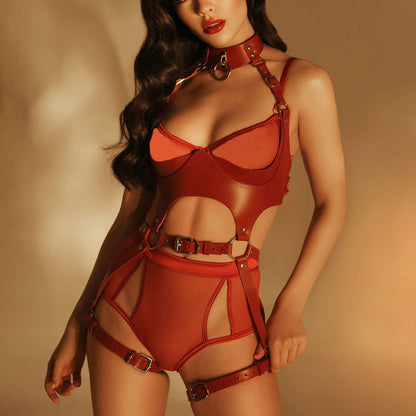 Silhouette Bondage Corset - Red - image 3