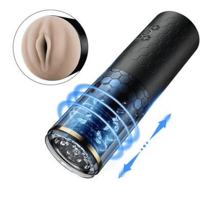 10 Thrusting Spinning Telescopic Rotating Masturbator Cup - with bluetooth - image 0