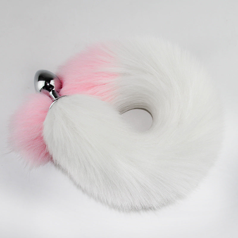 Colorful Fox Wolf Tail Plug - White - image 0