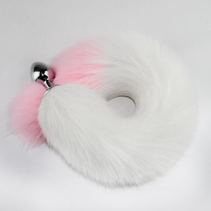 Colorful Fox Wolf Tail Plug - White - image 0