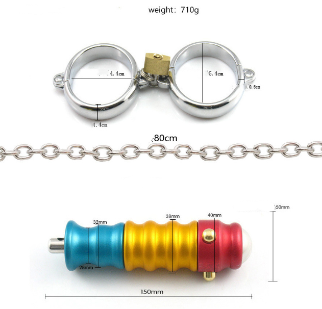 BDSM Gear Handcuffs with Beaded Butt Plug - for Women - image 5
