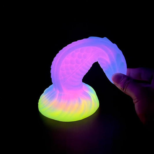 7.32'' Fantasy Monster Dildo with Multi-Texture Design & Glow-in-the-Dark Effect - image 0