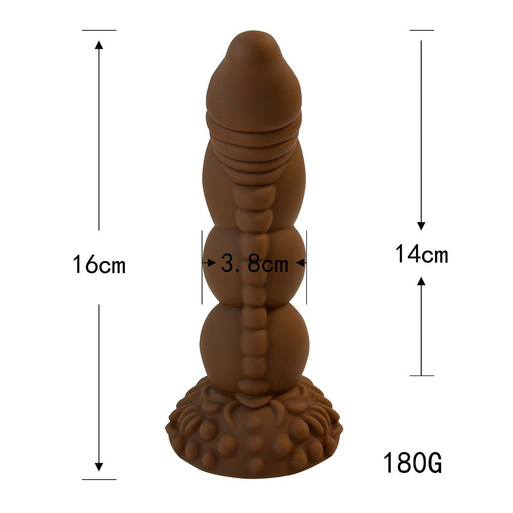 Brown Tentacle Fantasy Anal Plug - L - image 4
