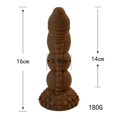 Brown Tentacle Fantasy Anal Plug - L - image 4