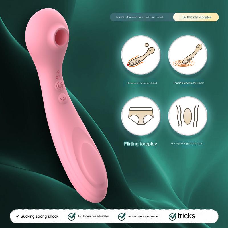 Women Clit Suction Vibrator USB Rechargeable - Pink - image 4