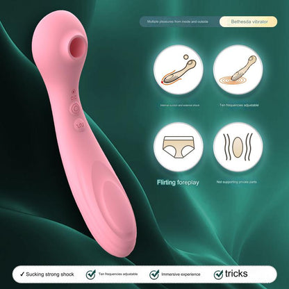 Women Clit Suction Vibrator USB Rechargeable - Pink - image 4