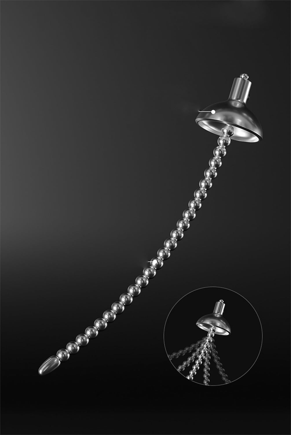 Metal Beaded Urethral Sounding Plug  - image 0