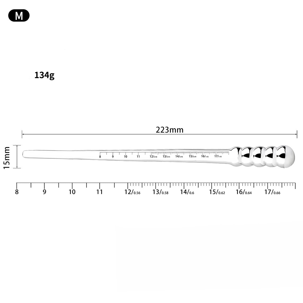 Stainless Steel Urethral Sound with Scale - M - image 9