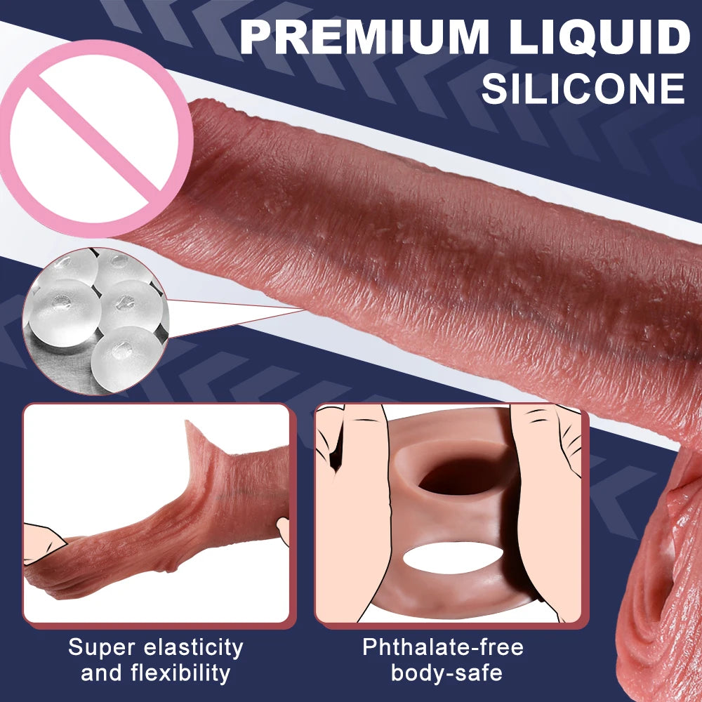 Reusable Silicone Penis Sleeve Delay Ejaculation - image 4