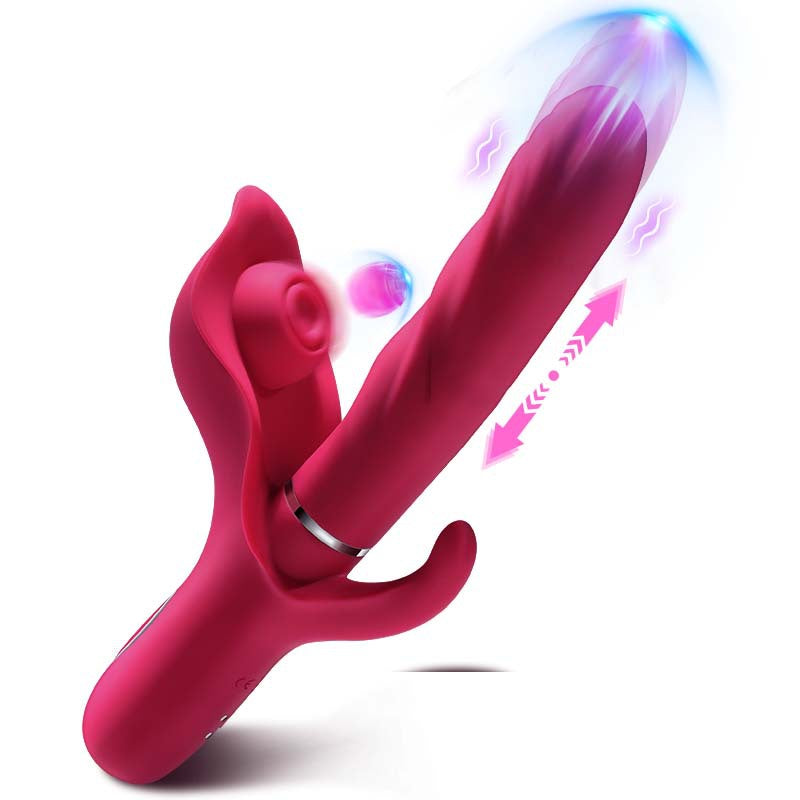 3-In-1 Rabbit Vibrator 10 Vibration Modes Vibrator  - Pink - image 5