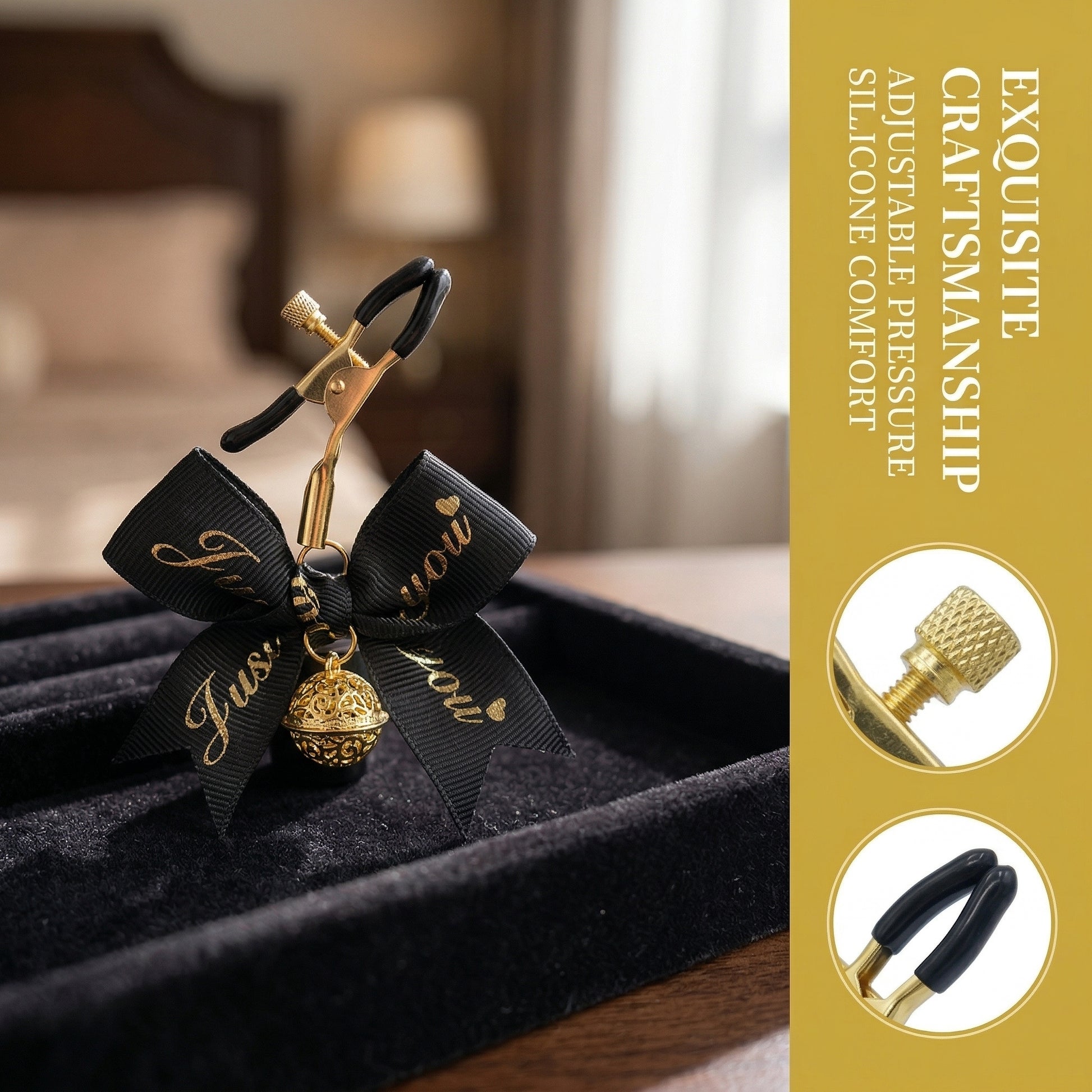 Metal Alligator Clamp Set with Bells & Bow Accents - image 10
