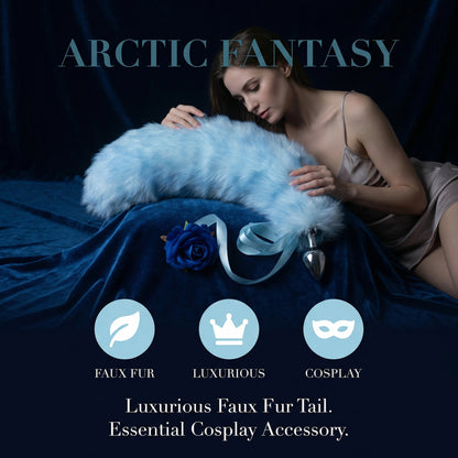 15.4'' Ice Blue Fox Tail Plug Set - image 4