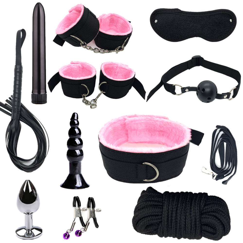 Bdsm Bed Straps Restraints Sex  11 Pcs Set - Pink - image 2