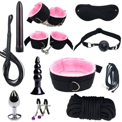 Bdsm Bed Straps Restraints Sex  11 Pcs Set - Pink - image 2