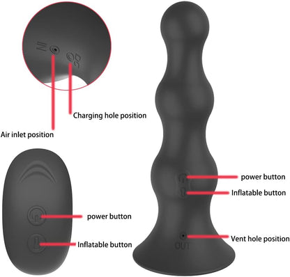Wireless Inflatable Silicone Vibrating Butt Plug - image 5