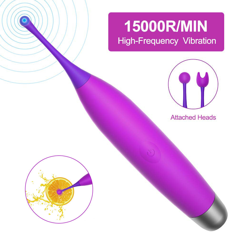 3 Heads 10 Modes Clitoral Vibrator - Purple - image 8