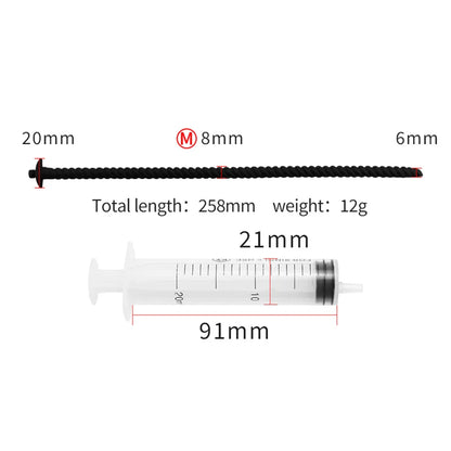 Male Spray/Washing With Syringe Urethral Plug Urethra Dil Sounding - 8mm sound + Syringe - image 7