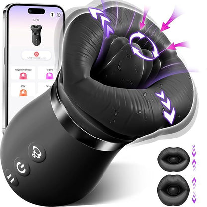 Exquisite Rose Kissing Vibrator - Black - image 6