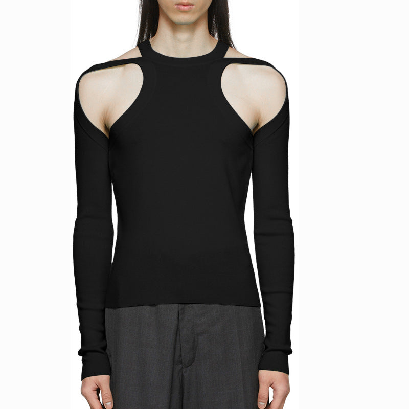 Men's Cut-Out Sexy Stretch Skinny T-Shirt - image 2