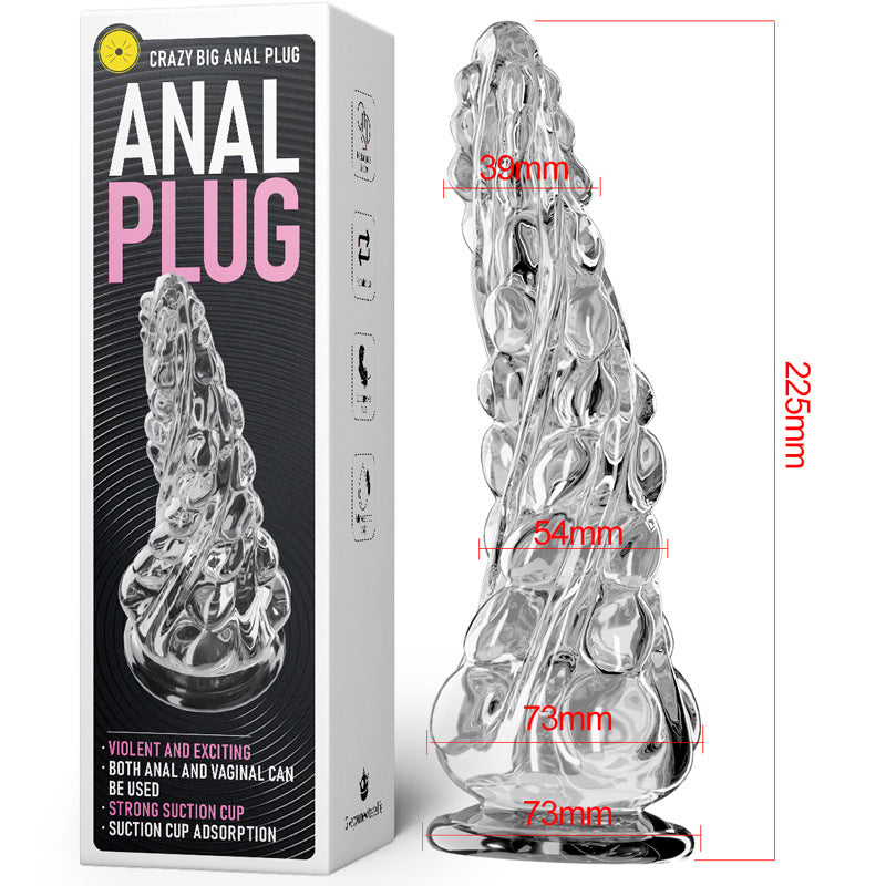 Spiral Sensation Anal Plug - Transparent L - image 5