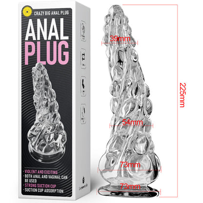 Spiral Sensation Anal Plug - Transparent L - image 5
