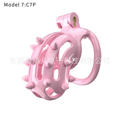 Chastity Cage with Spikes & 4 Rings - image 0