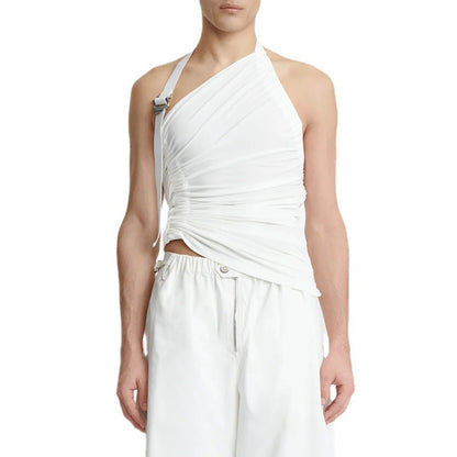 Men's Knit Halter Tank Top - White - XXL - image 5