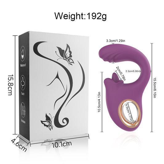 Luxelick 6.1'' Dual Motor Tongue Vibe - Purple - image 0