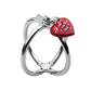 BDSM CBT Handcuff - Silver - combination lock - image 2