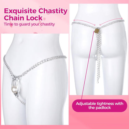 Female Chastity Devices with Metal Lock - image 1