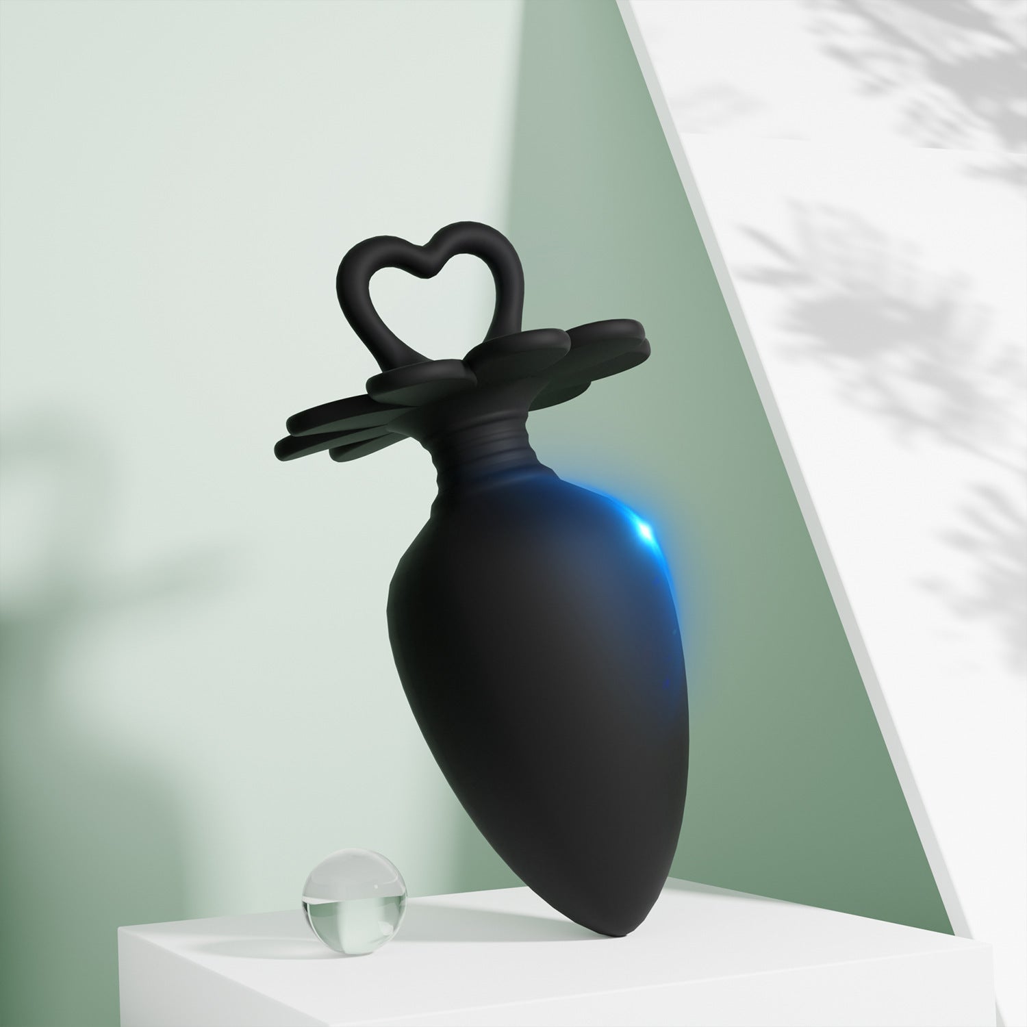 Heart-shaped Loop Silicone Anal Plug  Set - image 3